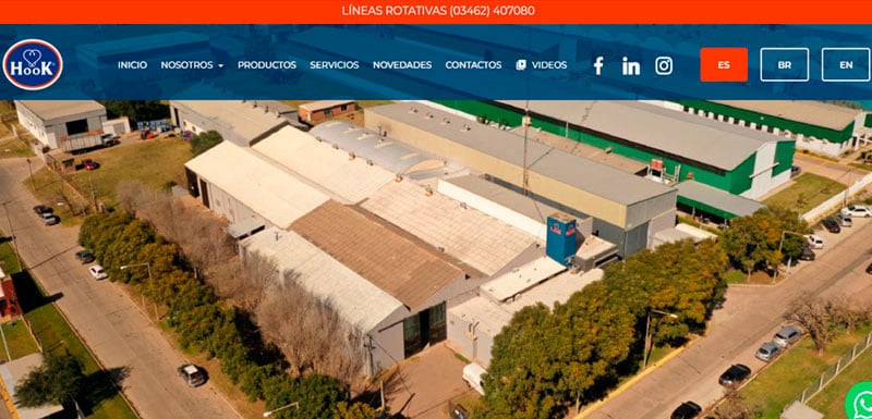 Sitio web de Balanzas Hook diseñado por Pensamos Primero
