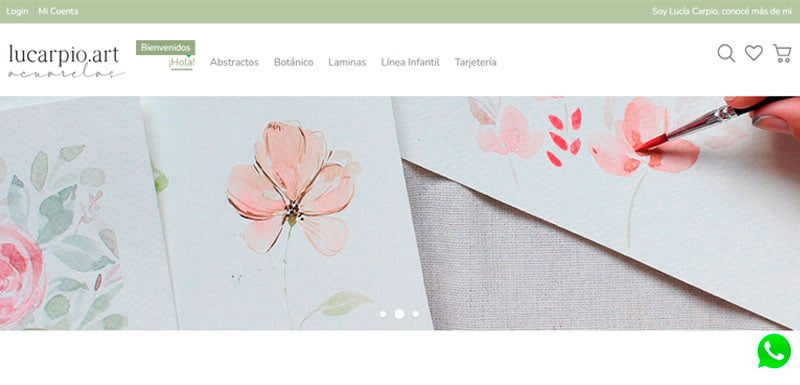 Sitio web de Lucía Carpio diseñado por Pensamos Primero