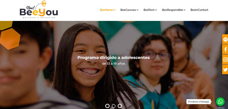 Sitio web de Now Bee You diseñado por Pensamos Primero