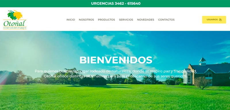Sitio web de Parque Otoñal diseñado por Pensamos Primero