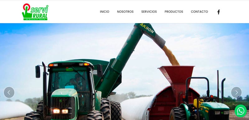 Sitio web de Servi Rural diseñado por Pensamos Primero